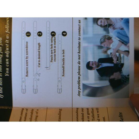 Talleffort Women's Genuine Leather Belt with Double OO  Emblem Size Small - New - Picture 8 of 10